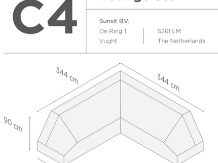 Suns | Protective cover for lounge set | Gray | C4