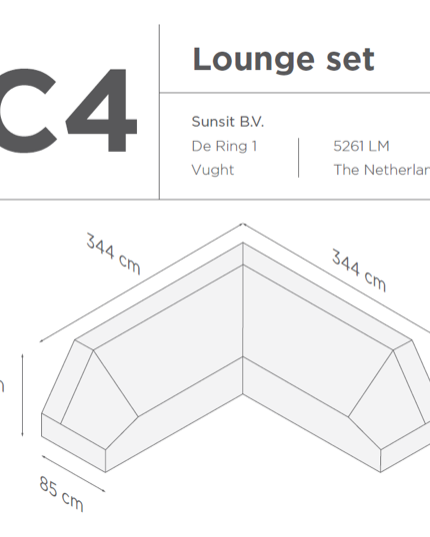 Suns | Protective cover for lounge set | Gray | C4