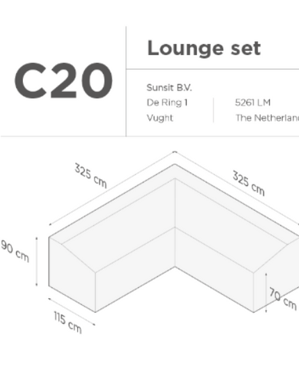 Suns | Protective cover for lounge set | Gray | C20
