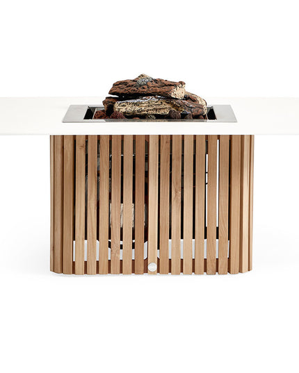 Savona terrace fireplace