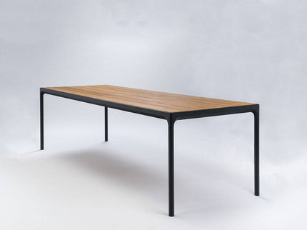Four garden table | 210 x 90 | Black Frame & Bamboo Blad