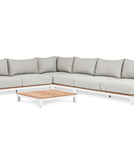 Evora Lounge set | Mat White | Large corner setup Setup 3