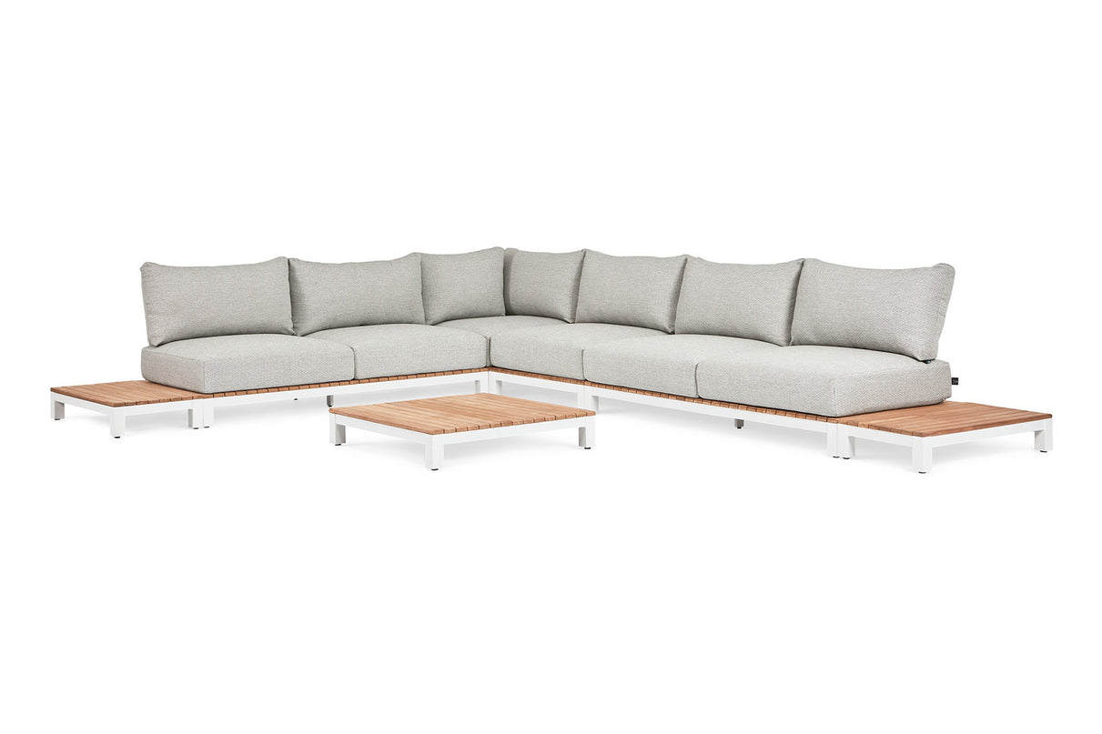 Evora Lounge set | Mat White | Large corner setup Setup 3