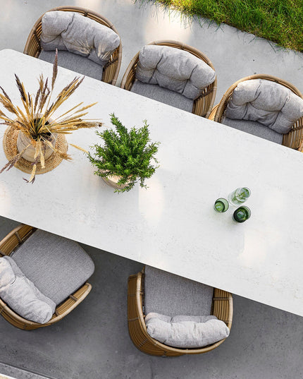 Aspect of garden table 210x100 teak - travertine