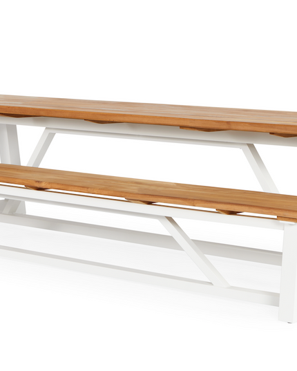 Ovada Garden table | Suns | 220 x 100 cm | Matte white