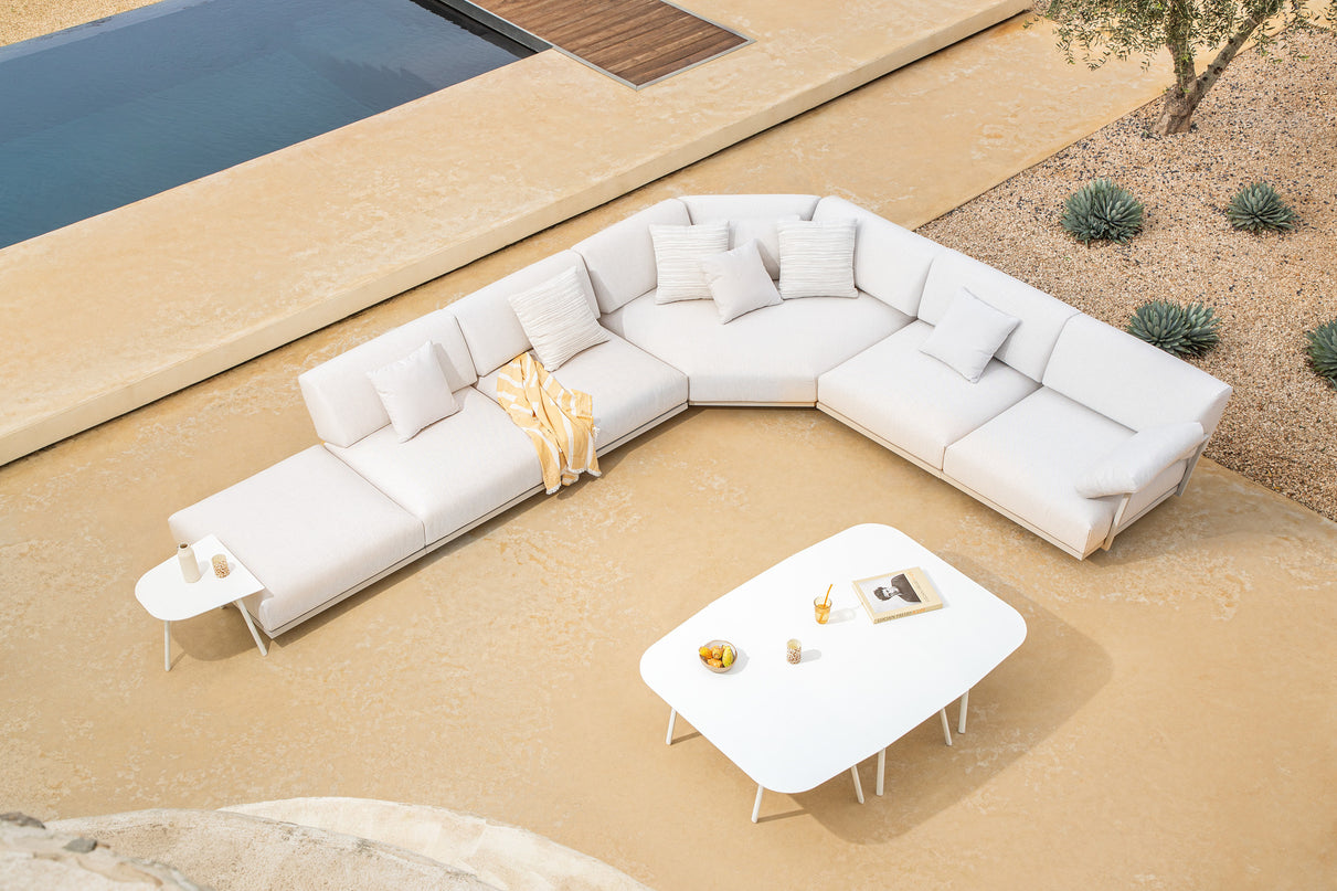 Solaris Lounge set | Powder Gray | White