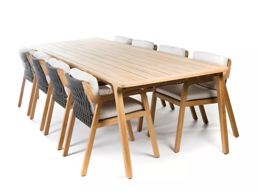 Garden set Flexx | Garden table 300x100 and 8 Flexx chairs
