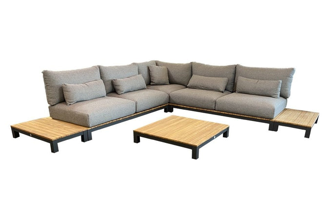 Evora Lounge set | Mat Royal Gray | Small corner setup Setup 1