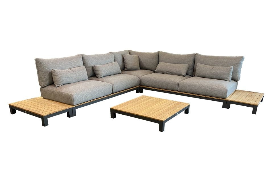 Evora Lounge set | Mat Royal Gray | Small corner setup Setup 1