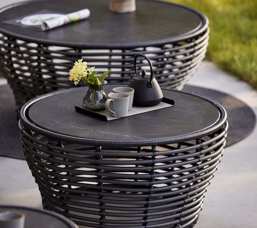 Basket Coffee table | Black or natural 50cm