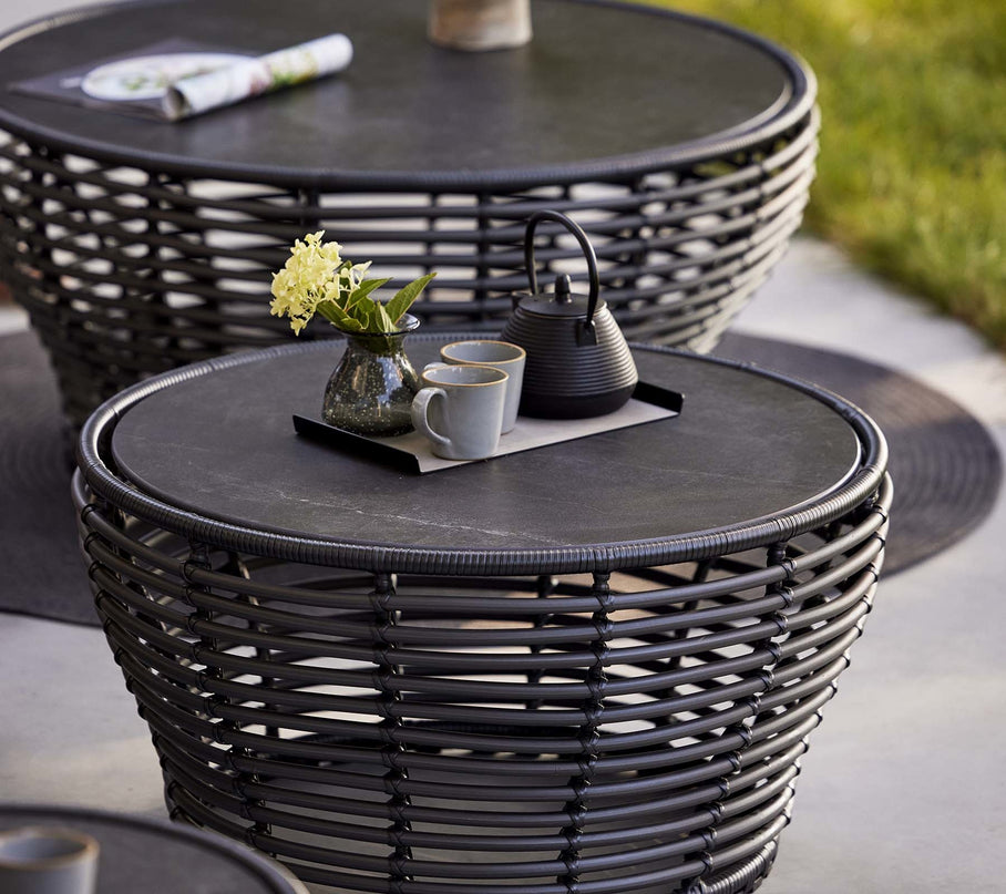 Basket Coffee table | Black or natural 50cm