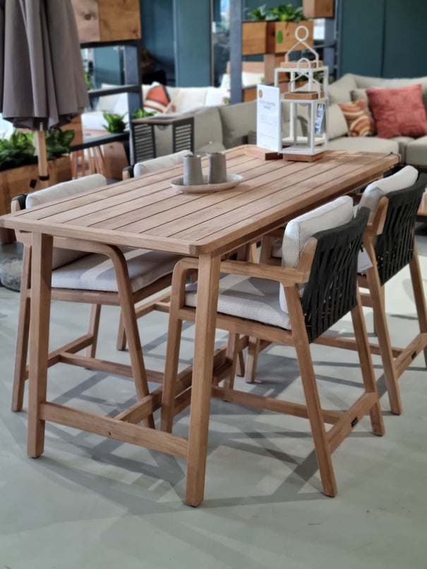Garden set Flexx | Counter table with 4 counter chairs