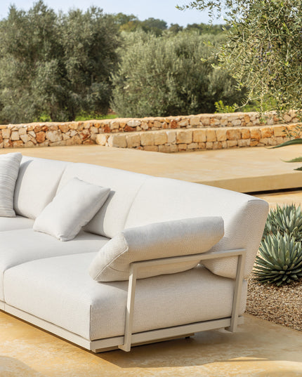 Solaris Lounge set | Powder Gray | White