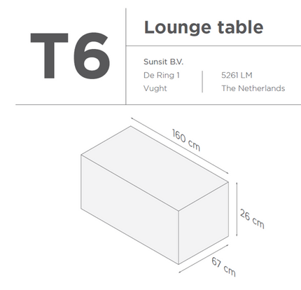 Suns | Protective cover for garden set | T1-T2-T3-T7
