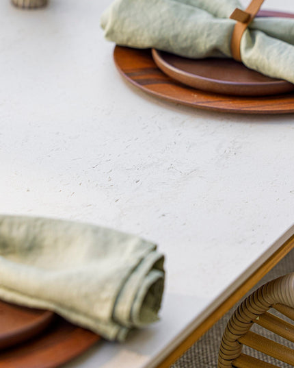 Aspect of garden table 210x100 teak - travertine