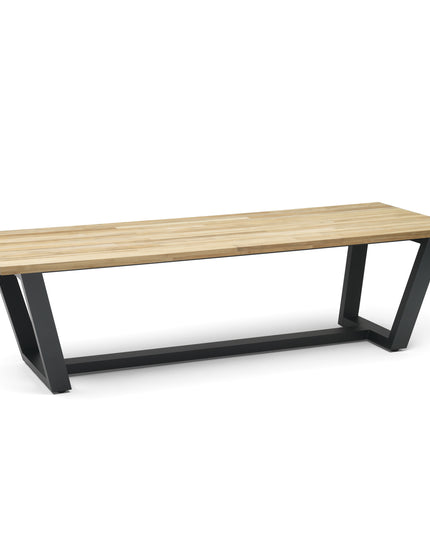 George Teak Garden Table And Teak Garden Bank With Norden Teak Dining Chair