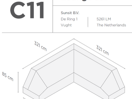 Suns | Protective cover for lounge set | Gray | C11