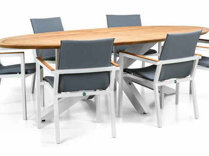 Madre Tuint table | 280 x 130 | Matte white