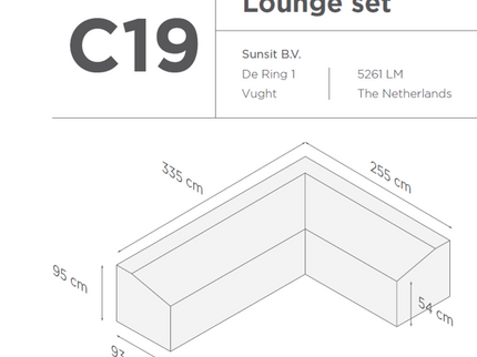 Suns | Protective cover for lounge set | Gray | C19