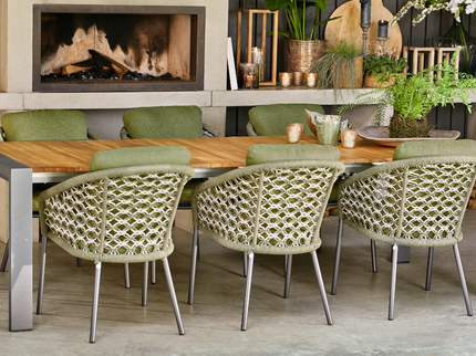 Nappa Garden chair | Macrame Gray Frame | DIV colors available