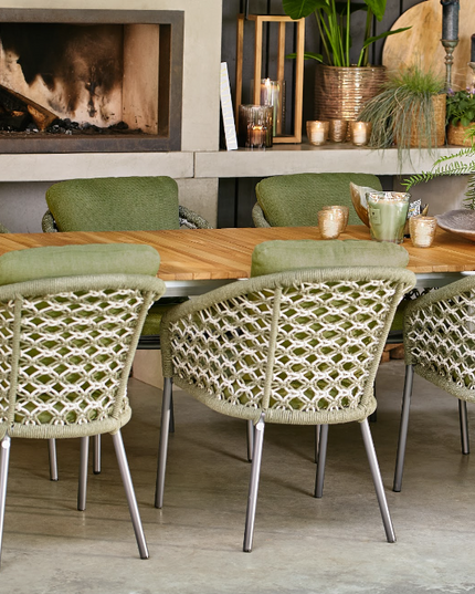Nappa Garden chair | Macrame Gray Frame | DIV colors available