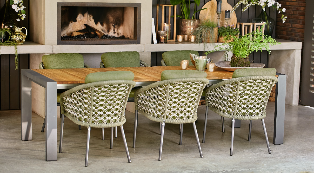 Nappa Garden chair | Macrame Gray Frame | DIV colors available