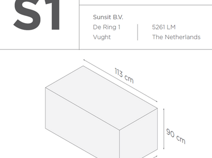 Suns | Protective cover for lounge chair | Gray | S1