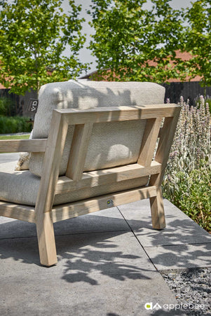 Olive lounge sofa coastal finish