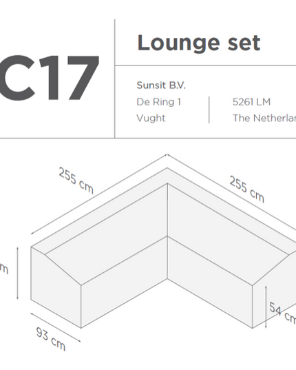Suns | Protective cover for lounge set | Gray | C17