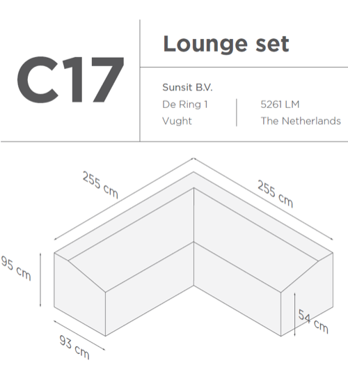 Suns | Protective cover for lounge set | Gray | C17
