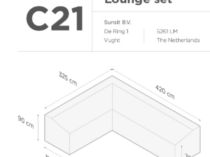Suns | Protective cover for lounge set | Gray | C21