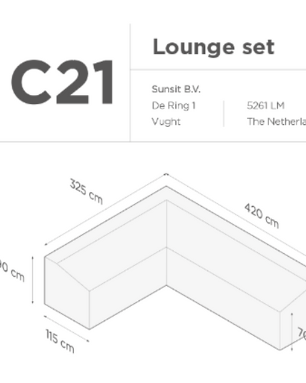Suns | Protective cover for lounge set | Gray | C21