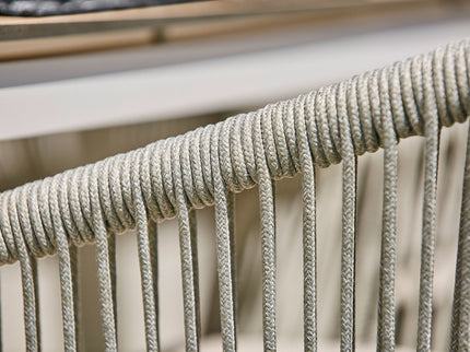 Nappa Garden chair | Fishbone | Mat White - Soft Gray