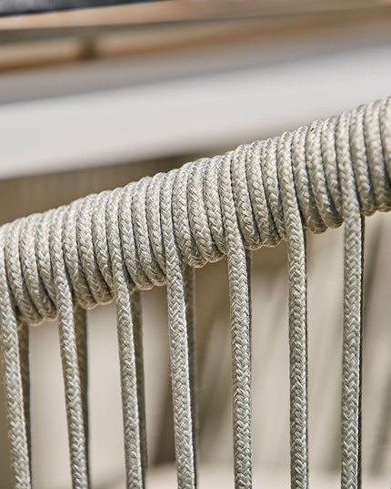 Nappa Garden chair | Fishbone | Mat White - Soft Gray