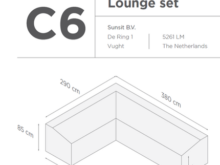 Suns | Protective cover for lounge set | Gray | C6