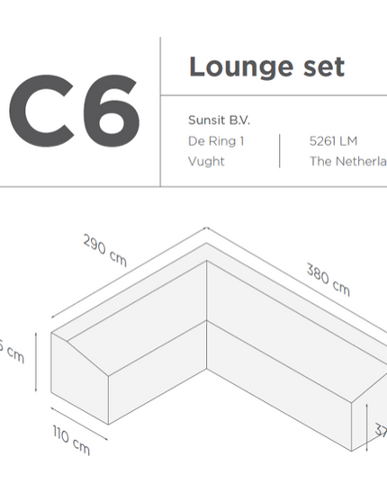 Suns | Protective cover for lounge set | Gray | C6