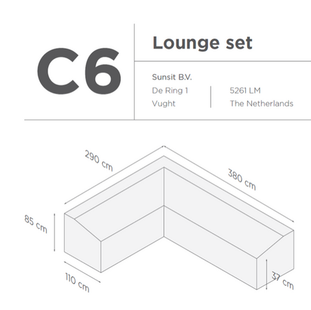 Suns | Protective cover for lounge set | Gray | C6