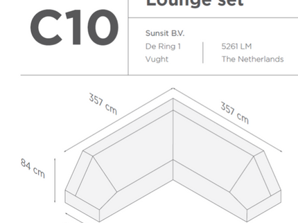 Suns | Protective cover for lounge set | Gray | C10