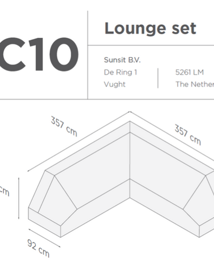 Suns | Protective cover for lounge set | Gray | C10