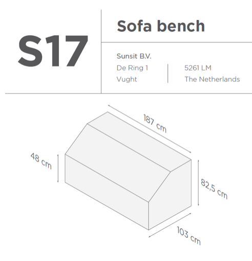 Suns | Protective cover for lounge sofa Gray | S17