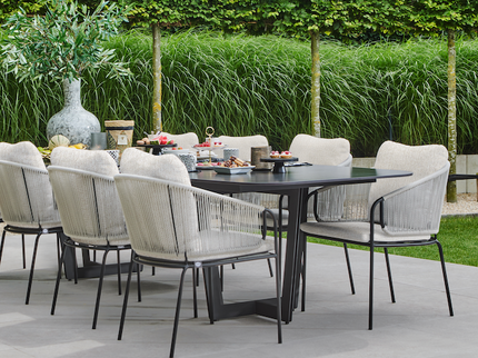 Palermo Tuint table | 3 colors Neolith Blad available | 2 frame colors