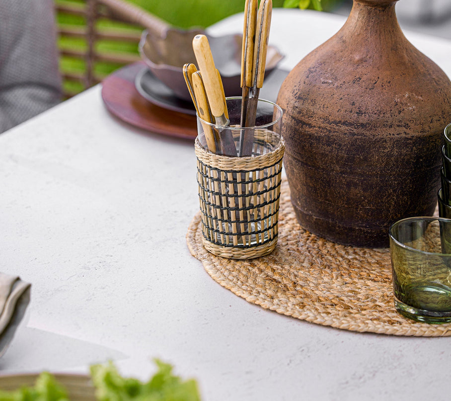 Tuint table 280x100 aspect | Teak - Travertine