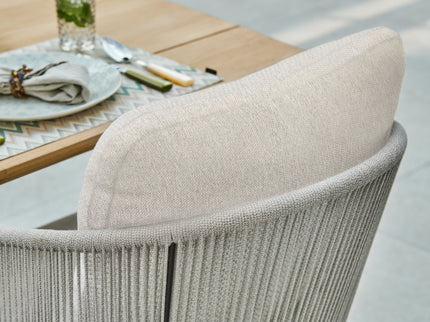 Revello garden chair | Fishbone | 2 frame colors Camel Sand Rope | natural pillow