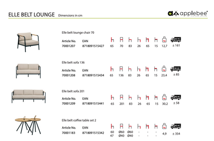 ELLE Lounge chair | incl. pillows