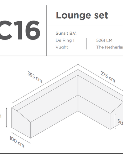 Suns | Protective cover for lounge set | Gray | C16