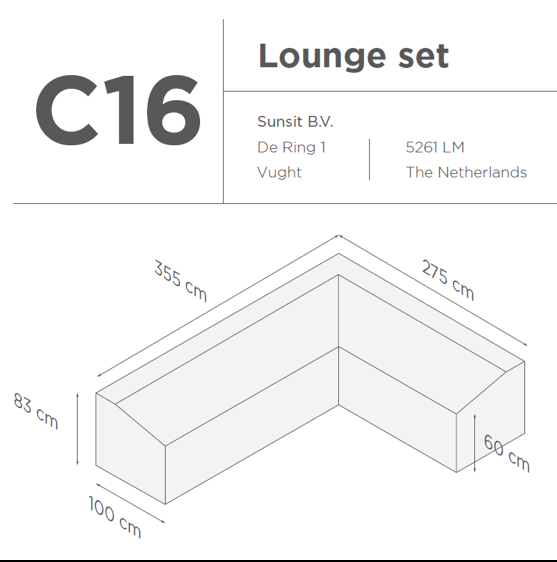 Suns | Protective cover for lounge set | Gray | C16