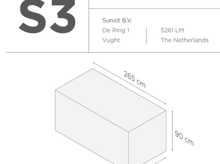 Suns | Protective cover for lounge sofa Gray | S3