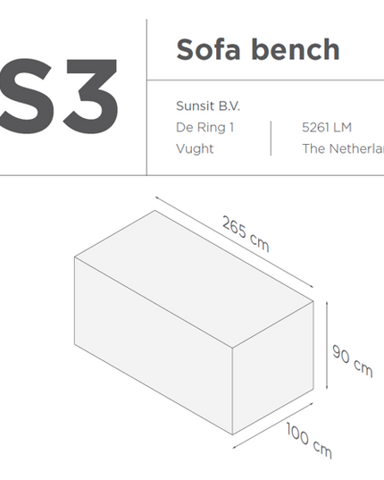 Suns | Protective cover for lounge sofa Gray | S3