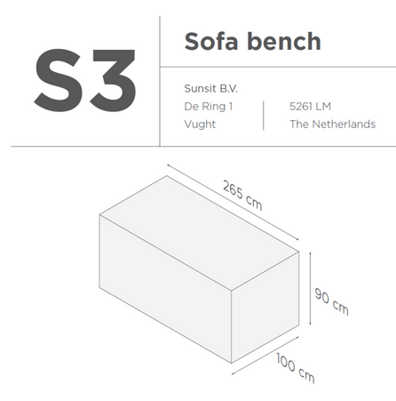 Suns | Protective cover for lounge sofa Gray | S3