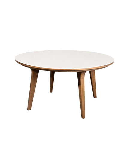 Aspect of garden table | Ø144cm | Travertin White